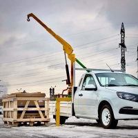 В России представили подъемный кран на базе Lada Granta