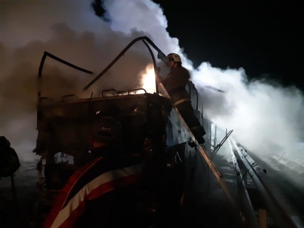На трассе М-4 «Дон» сгорел рейсовый автобус «Владикавказ — Москва»