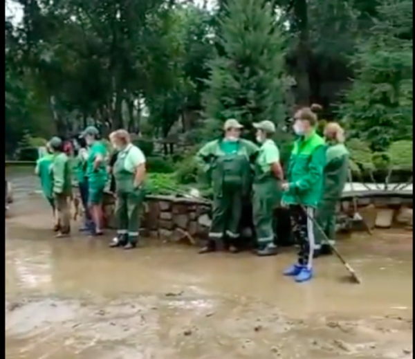 В Ростовской области сильный ливень затопил парк «Лога»