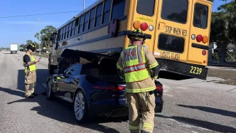 Jaguar Accident With School Bus Copy