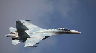 Su SM3 In Flight, Celebration Of The 100th Anniversary Of Russian Air Force
